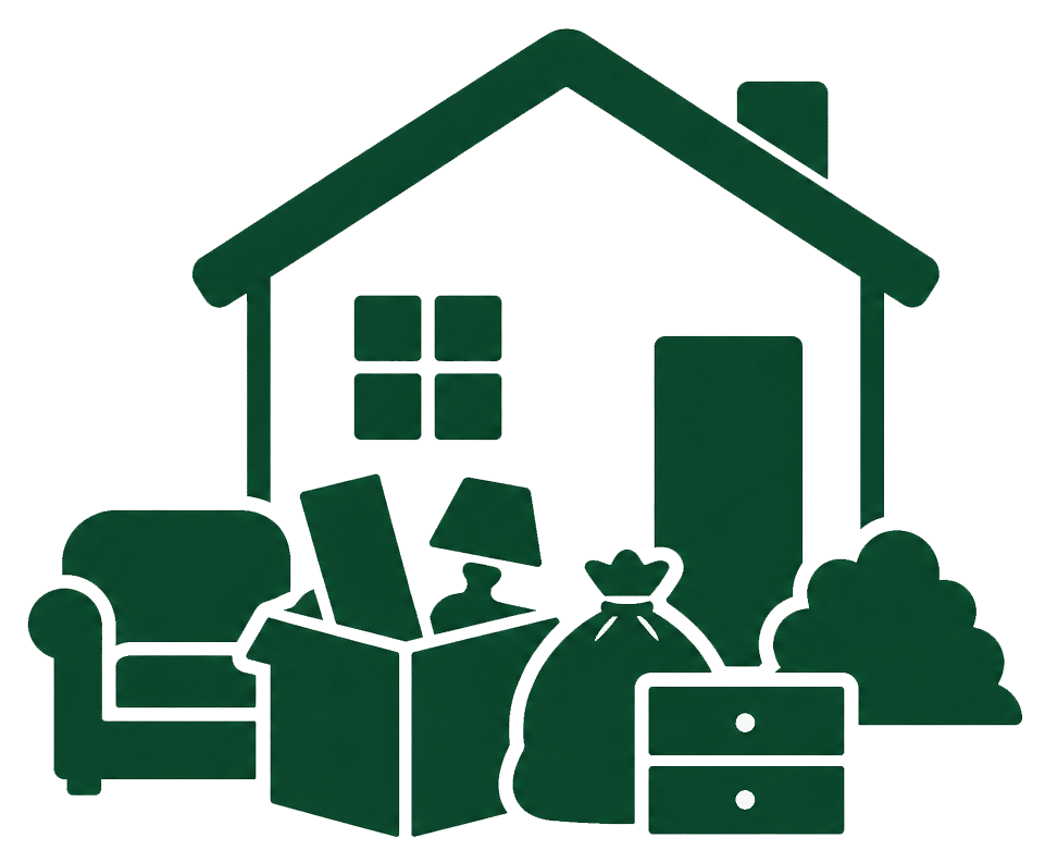 Property cleanout icon representing home junk removal and full property cleanup service